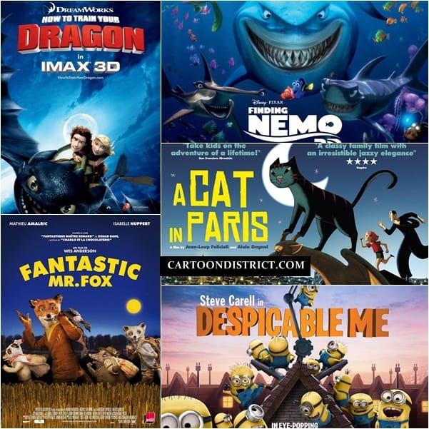 world top 10 cartoon movies