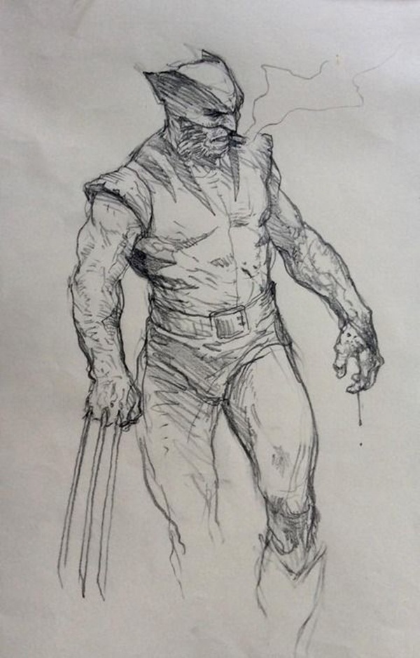 wolverine cartoon character sketches1