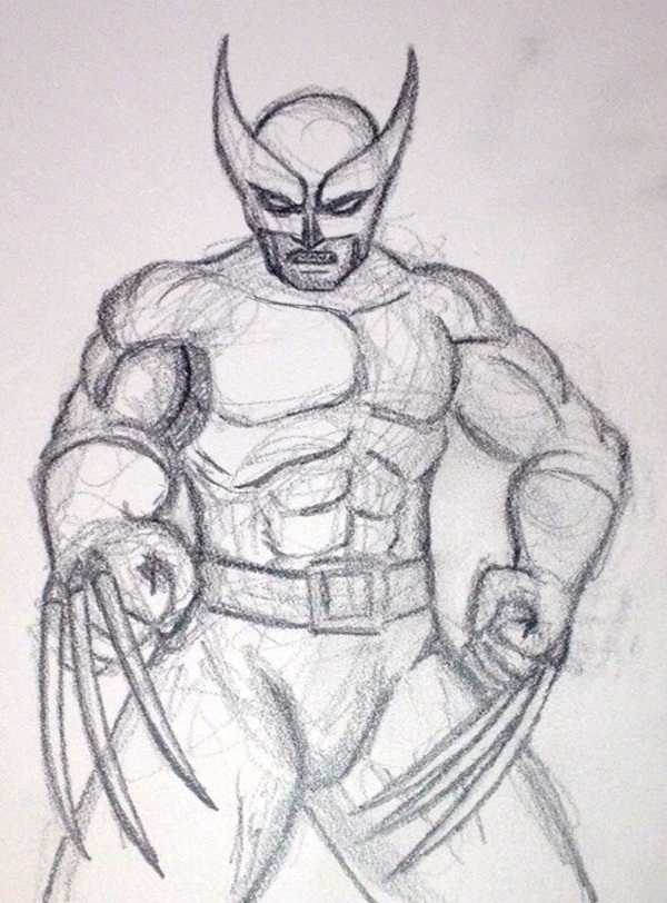 wolverine cartoon character sketches10