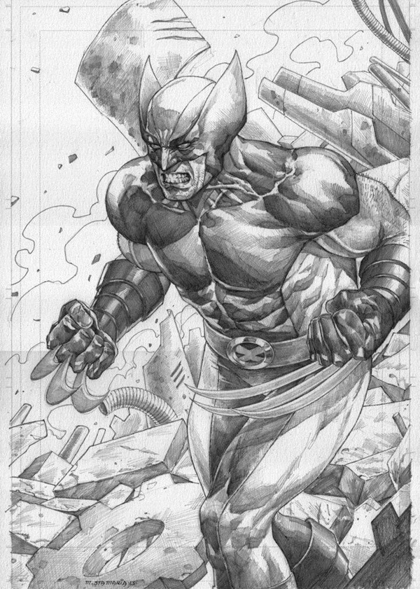 wolverine cartoon character sketches14