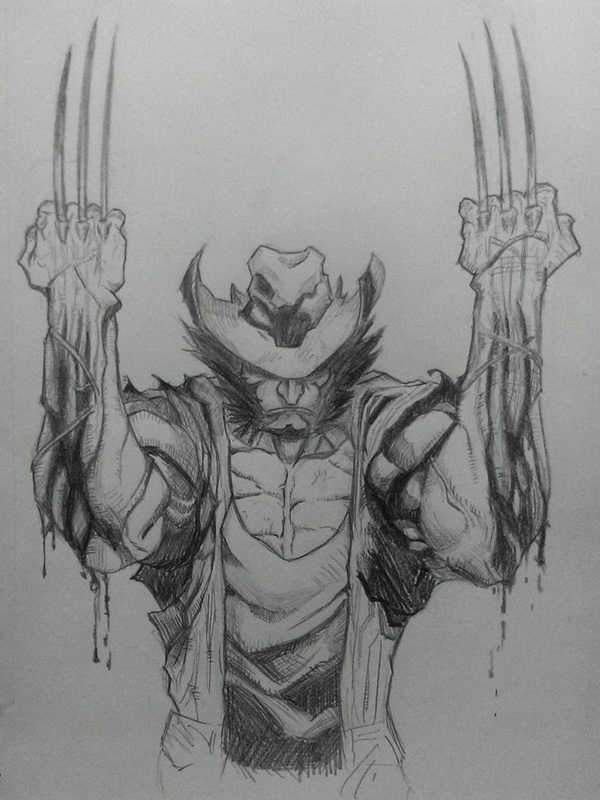 wolverine cartoon character sketches15