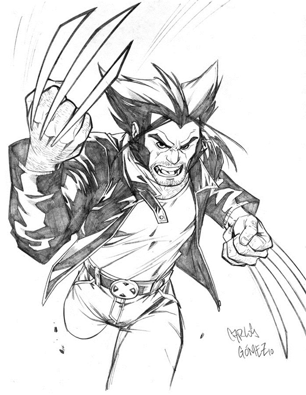 wolverine cartoon character sketches19
