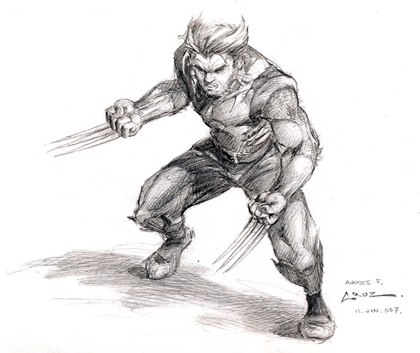 wolverine cartoon character sketches22