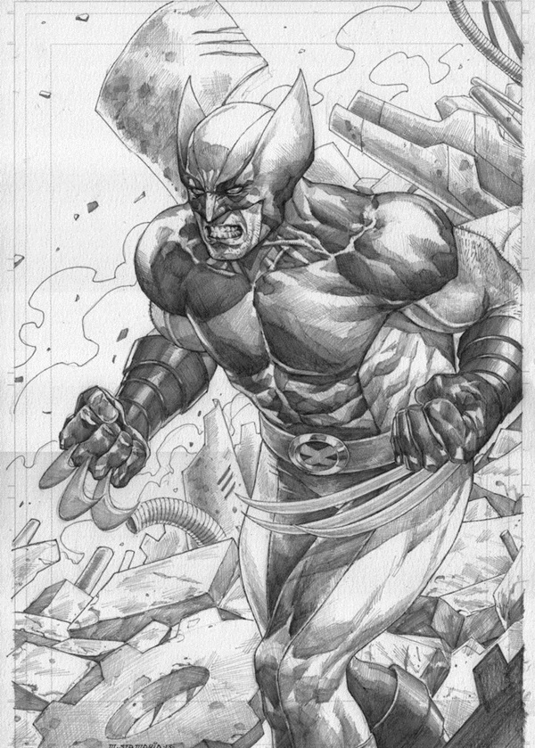 wolverine cartoon character sketches5