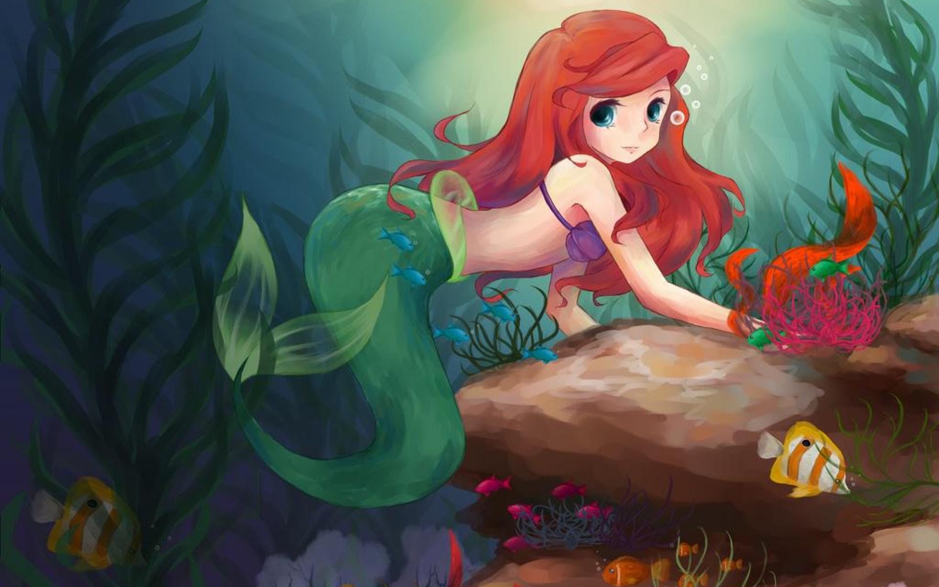 40 Cute Little Mermaid Wallpaper for Desktop