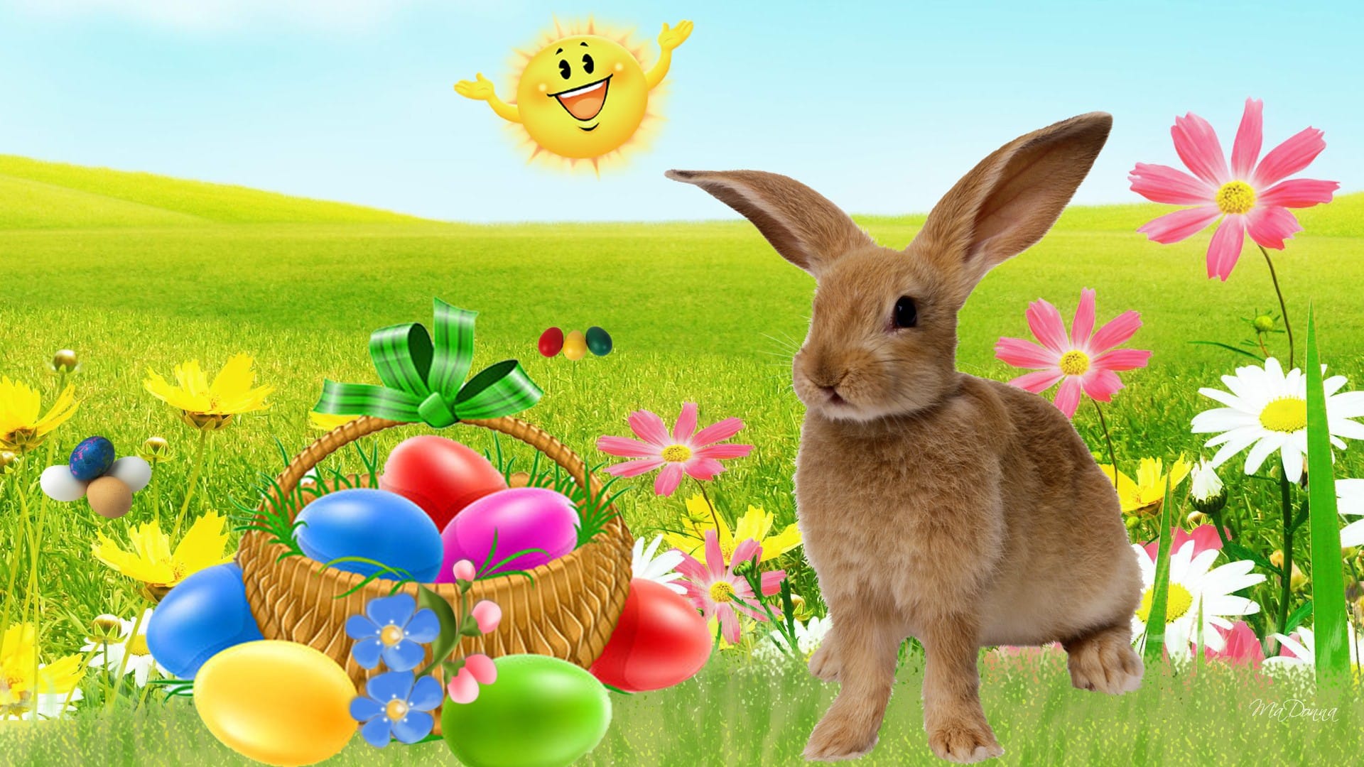 easter desktop happy egg hunt rabbit holidays timeline grass sun wallpapers resolution fb wallpapersafari