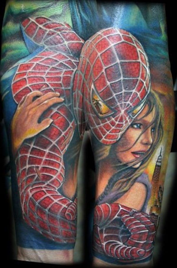 tattoo spiderman tattoos spider superhero marvel chris blinston amazing sleeve ink awesome inked master wicked tatoos yourself then feelings coral