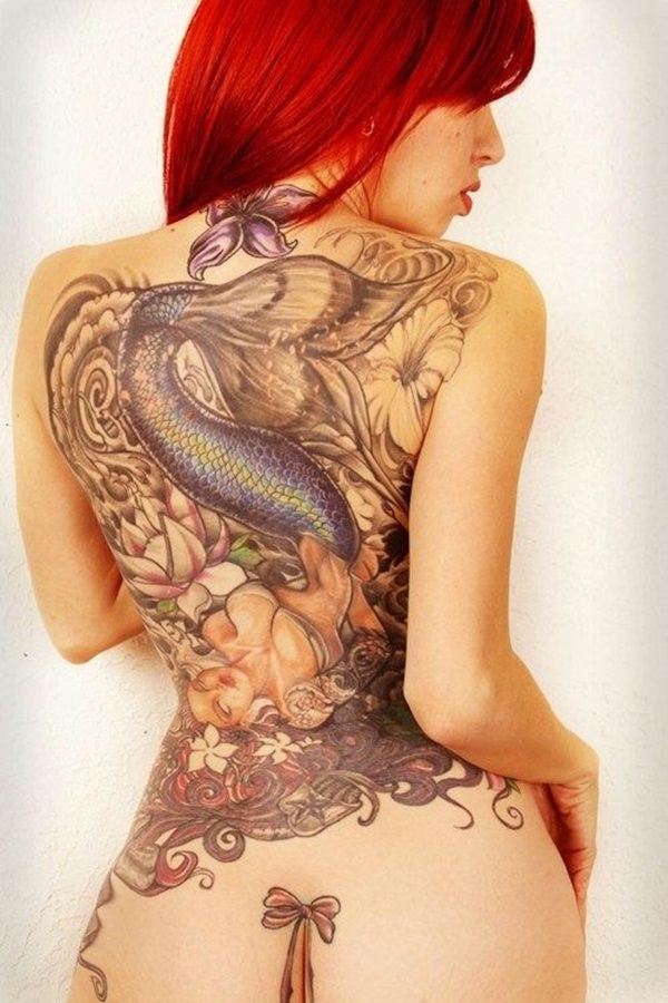 Little Mermaid Tattoo Designs and Ideas for Girls16-016