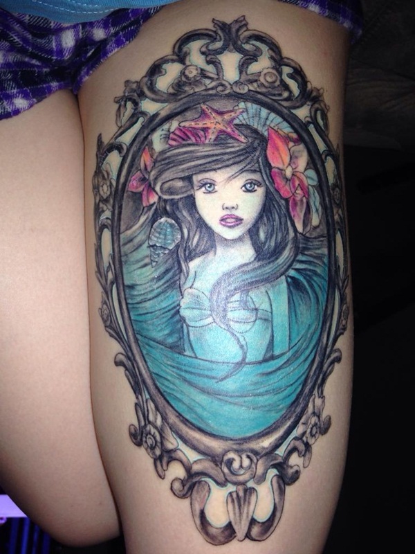 Little Mermaid Tattoo Designs and Ideas for Girls33-032