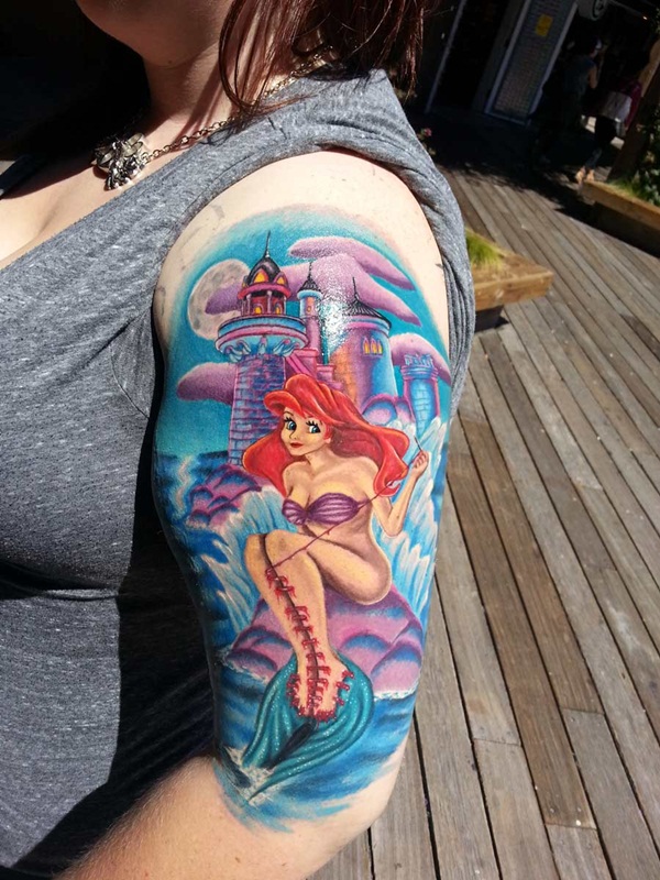 Little Mermaid Tattoo Designs and Ideas for Girls34-033