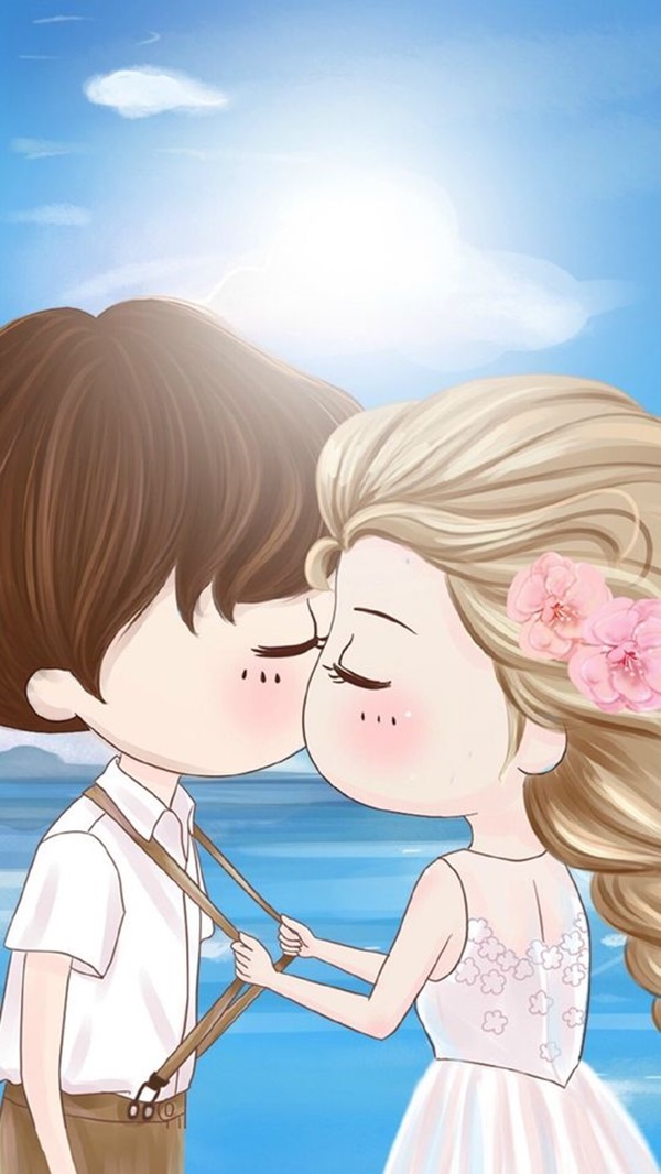 40 Cute Cartoon Couple Love Images HD | Love animation wallpaper, Cute