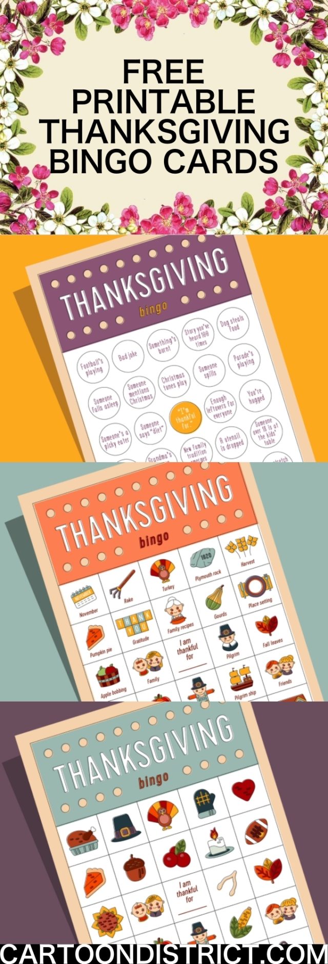 Free Printable Thanksgiving Bingo Cards For Kids And Adults