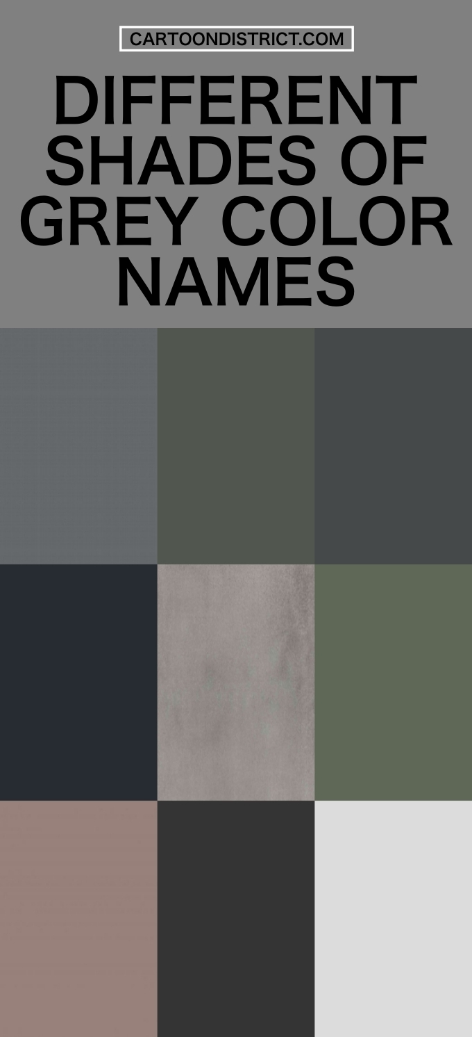 Shades Of Gray Color With Names Hex Rgb Cmyk Codes Color Meanings