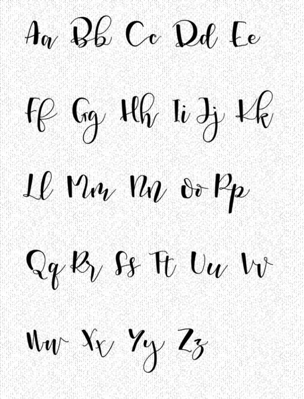 sharpie calligraphy alphabet
